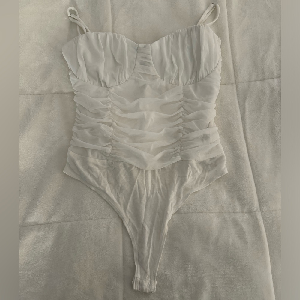 White Going Out Bodysuit